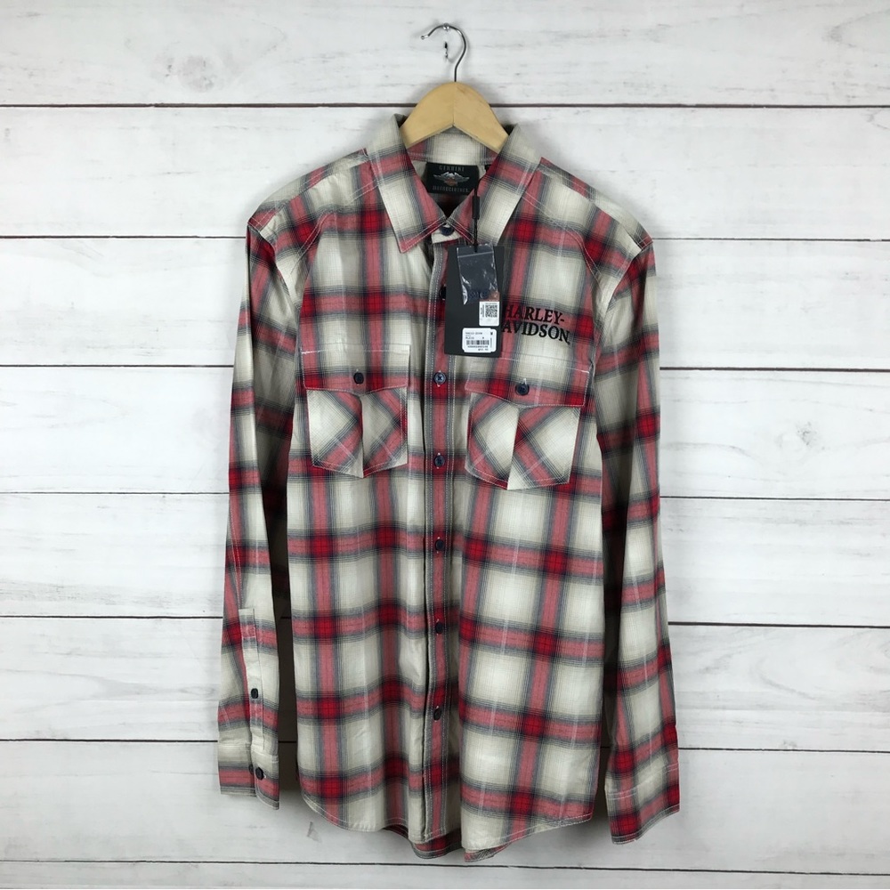 Harley Davidson Plaid Button Shirt NWT